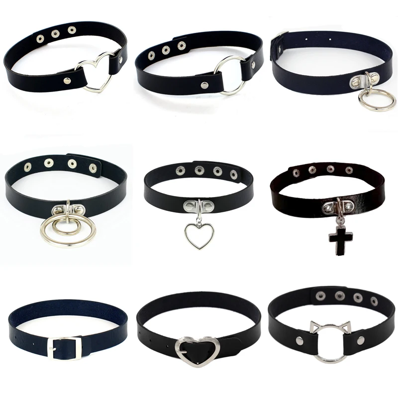 

Женское колье из искусственной кожи, черное колье-чокер в готическом стиле, ожерелье в стиле панк, свадебная бижутерия для невесты, Подарочн...