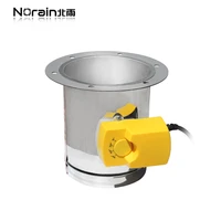 dn350mm stainless steel round with single flange three silicone seal electric air volume control valve