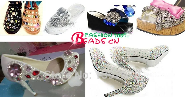 Оптовая продажа блестящие стеклянные бусины для украшения одежды|sew on|sew on