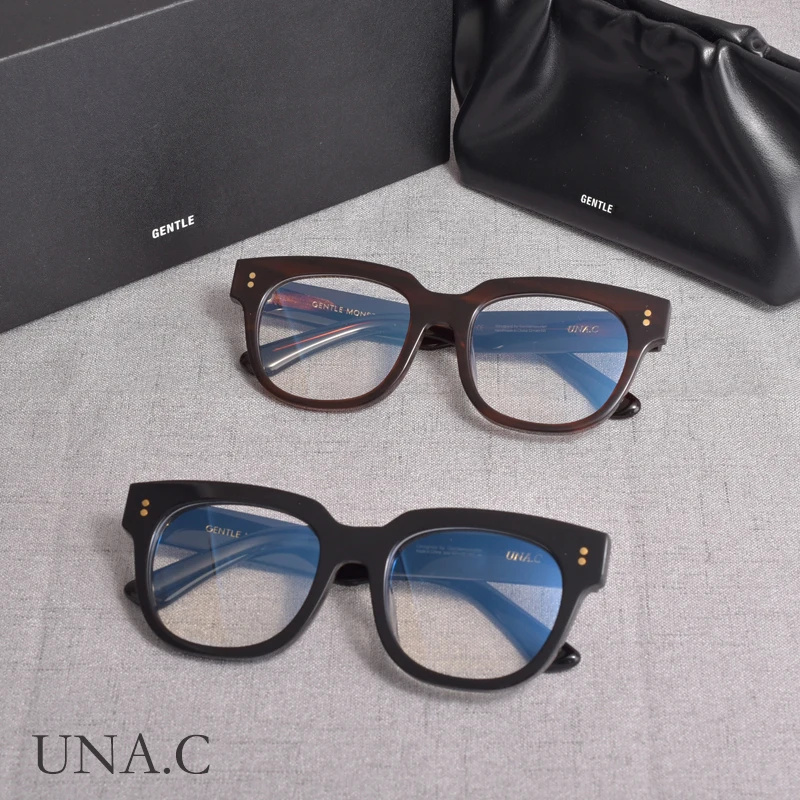 

GM Big square Prescription Eyeglasses Frame GENTLE UNA.C Acetate Optical glasses Frames MONSTER Suitable face