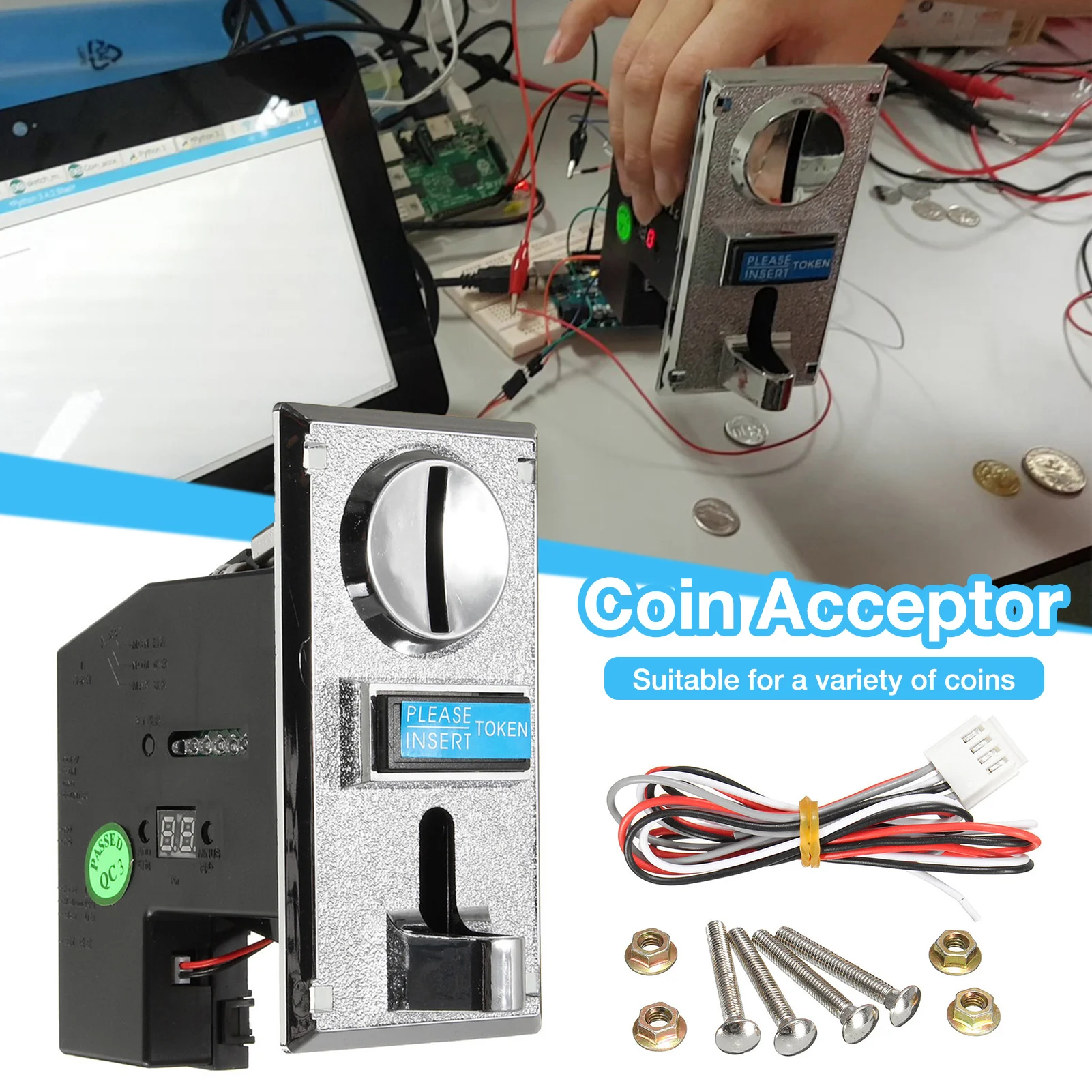 Приемник монет электронный приемник селекционный механизм торговый автомат