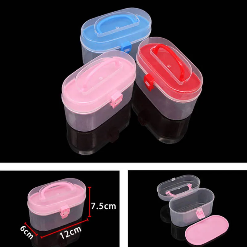 Многофункциональный двухслойный мини пластиковый 1 шт. косметический ящик для