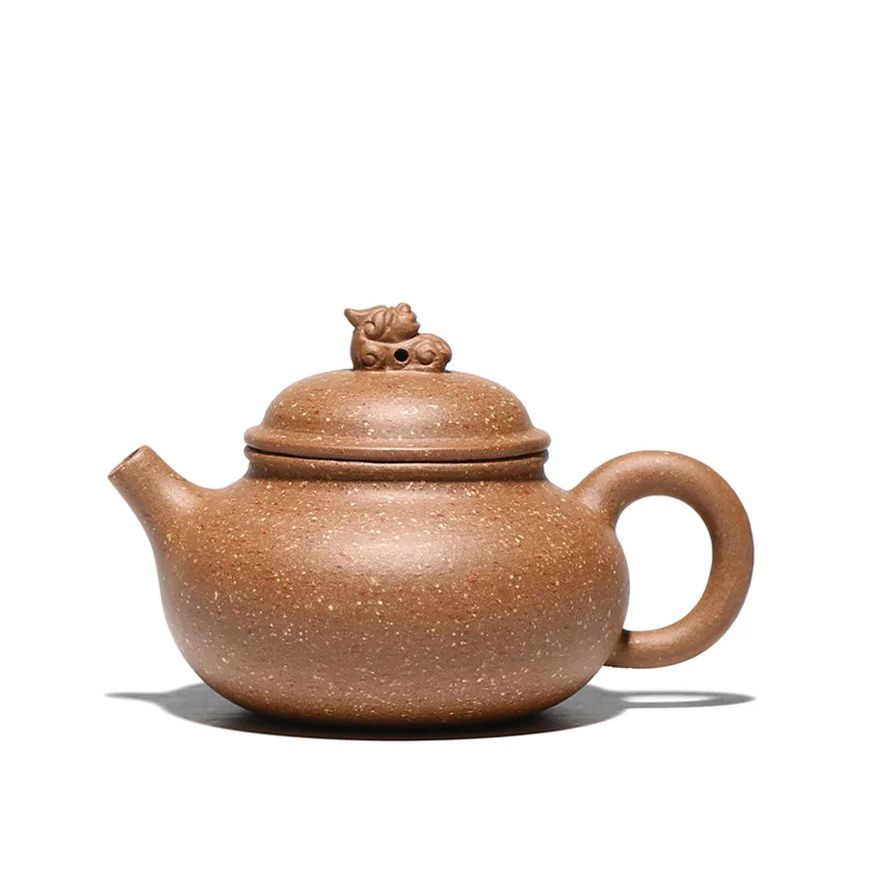

Yixing Zisha teapot Qilin Rongtian teapot yuzhongsha raw ore colorful teapot handmade coarse sand handmade tea set
