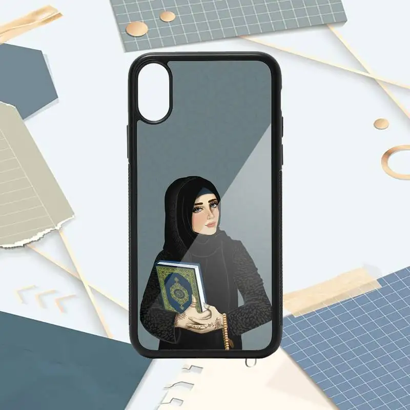 

Islamic Gril cartoon Phone Case PC for iPhone 11 12 pro XS MAX 8 7 6 6S Plus X 5S SE 2020 XR
