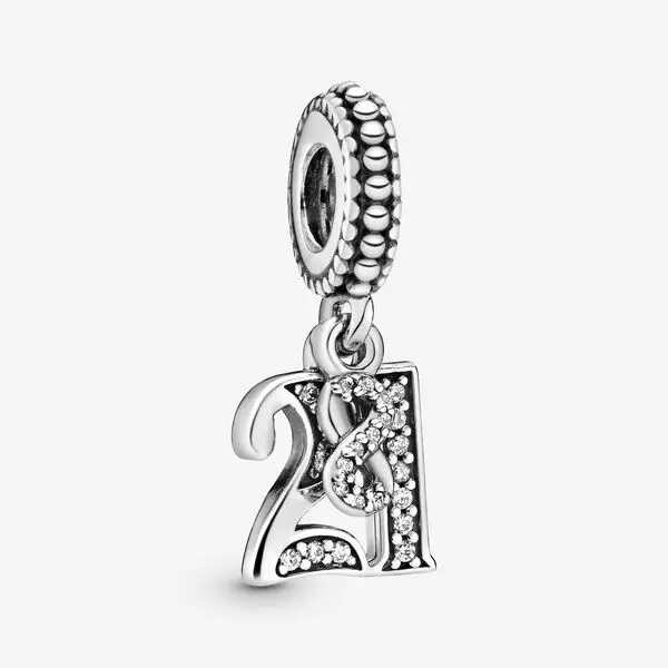 A057 Очаровательный браслет Pandora, 925 пробы, серебряный, друг, королева, 21, 40, 50, 60, подвеска, Шарм из бисера, сделай сам, для изготовления ювелирных изделий, Berloque - Цвет: A057