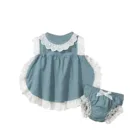 Кружевной топ и шорты для новорожденных девочек 6, 9, 12, 18 месяцев