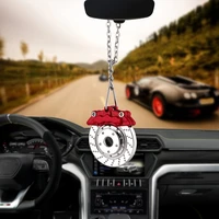 hip hop car pendant ornaments metal brake disc hanging auto interior rear view mirror decoration dangle trim accessory styling