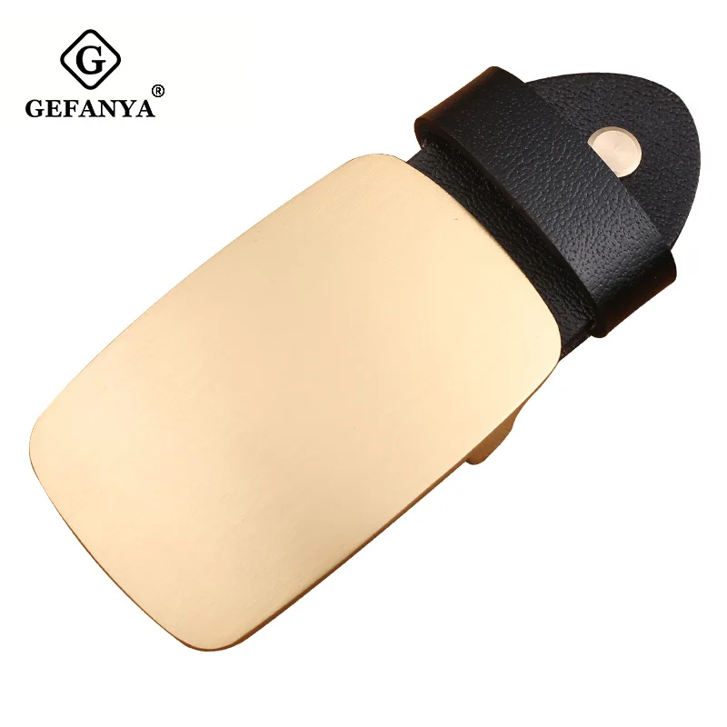 Простой глянцевый ремень из латуни с пряжкой для шириной 4 см модный ковбойский в