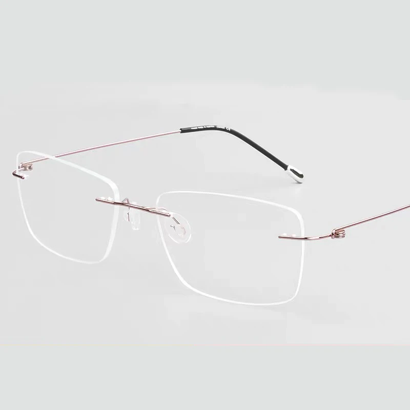 

3.6g Ultra Light Eye Glasses Women Mens Computer Protect Fashion Rimless Eyewear Metal Business Wearing 2020 Treding Products