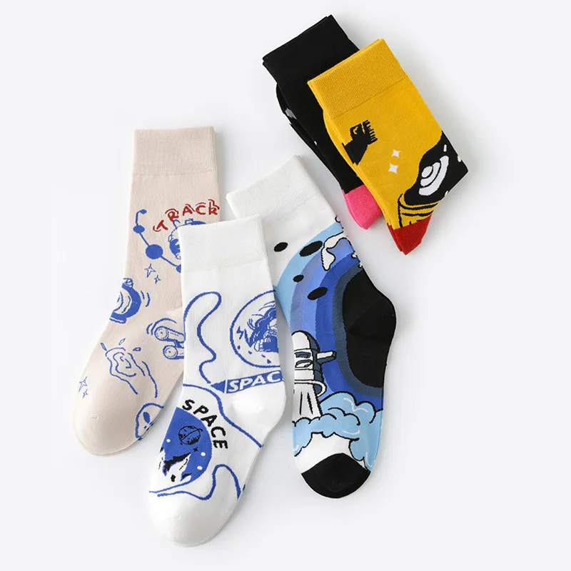 

New Cotton Socks Personality Funny Happy Sock Novelty Cartoon Big Size Fashion Funny Hip Hop Harajuku Kawaii Gifts For Men Socks