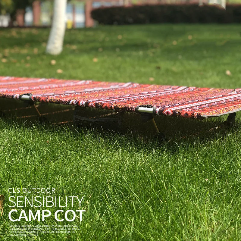 

Portable Folding Bed Outdoor Camping Aluminum Alloy Single Noon Break Hospital Escort Army Hunting Simple Trekking Camp Cot