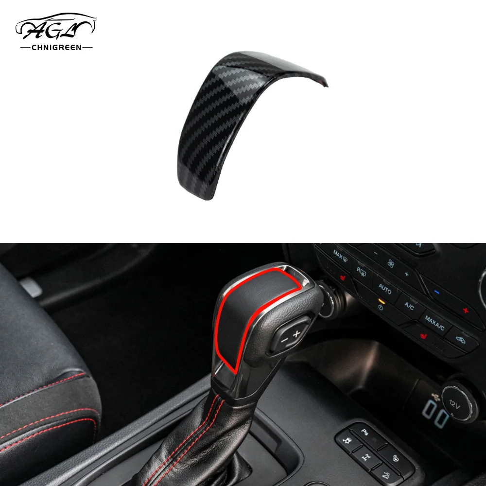 for Ford Ranger Everest 2019-2020 1pcs ABS Carbon Fiber Color Gear Shift Knob Decorator Cover Interior Decoration Accessories