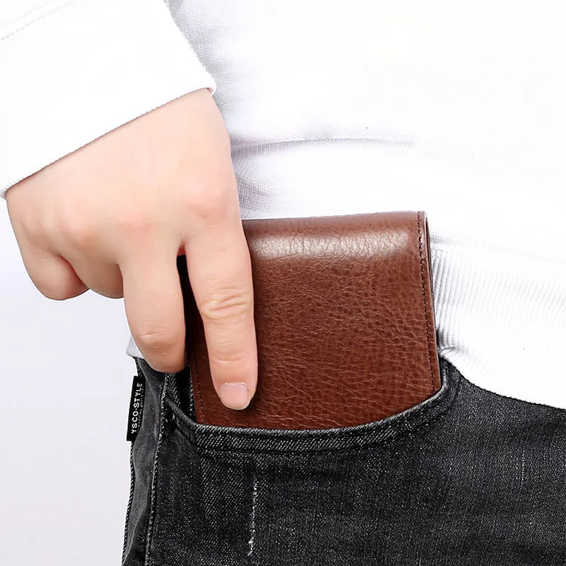 Новинка кошелек портативный Ретро стиль Повседневный 100% натуральная коровья