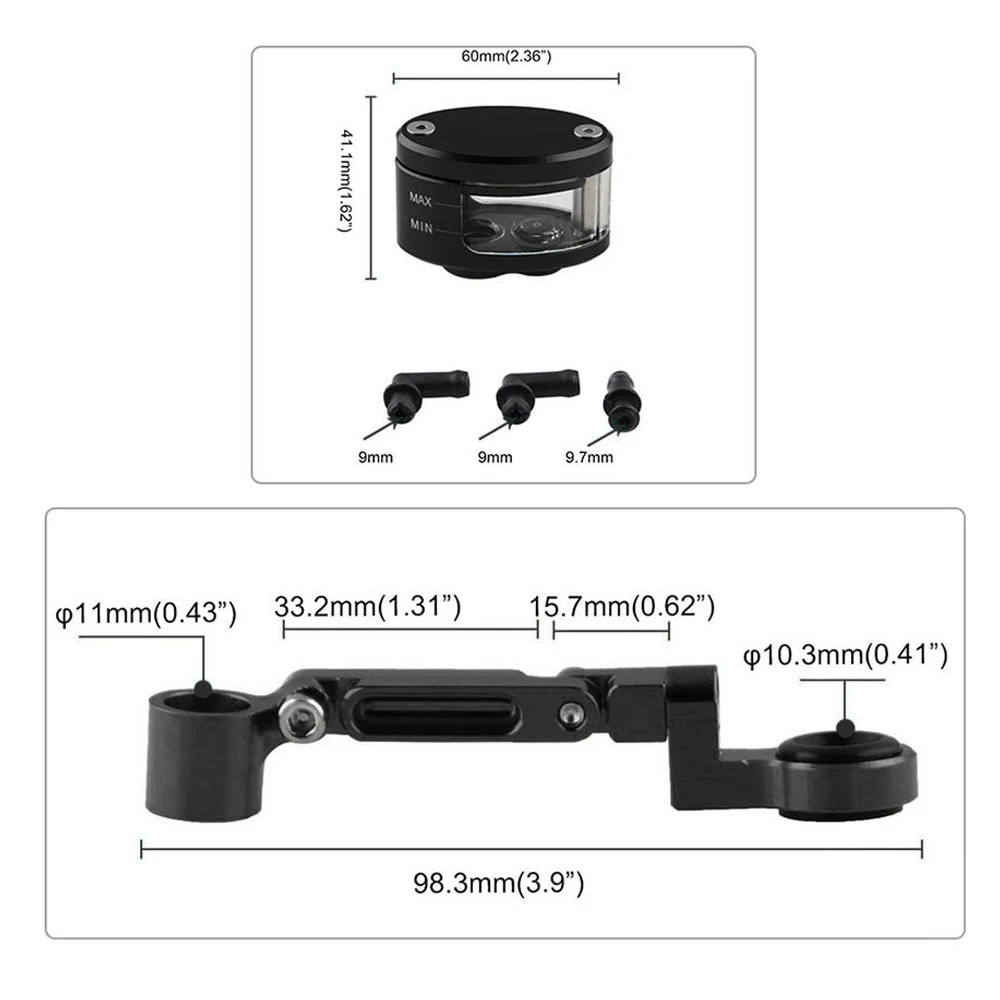 

Universal CNC Motorcycle Fluid Reservoir Tank Oil Cup Brake Clutch Master Cylinder Fit Most Motorcycle/Sport Bike/Street Bike