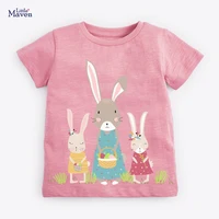children 2021 summer new baby girls clothes bunny print tee tops brand short sleeve casual cotton t shirt