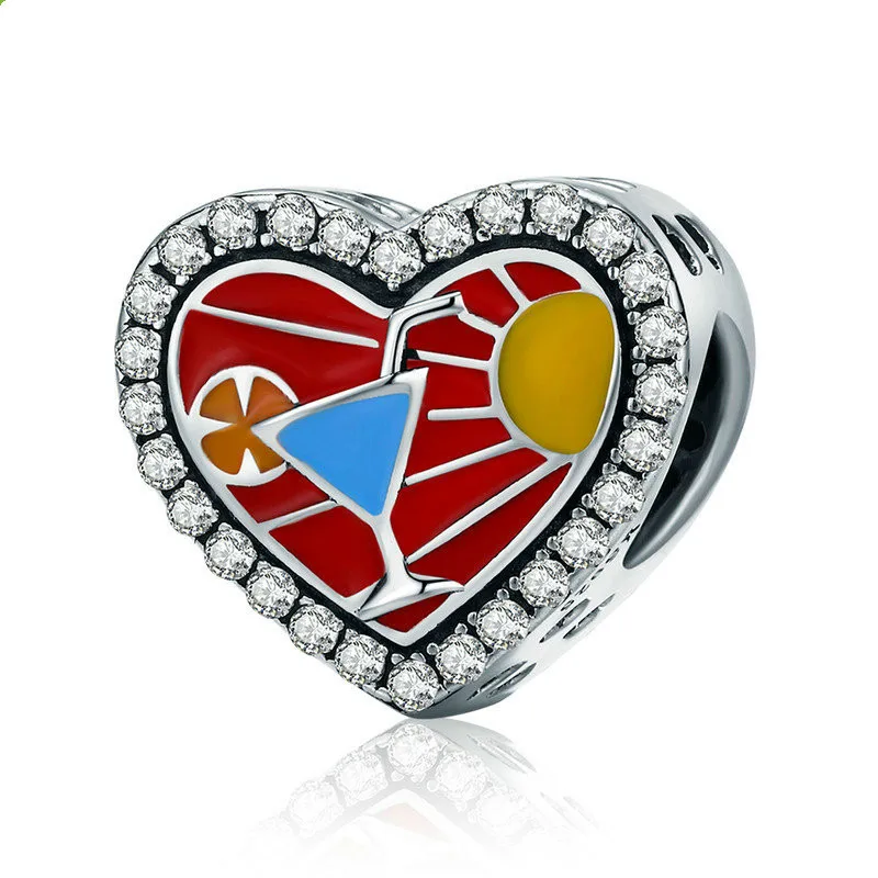 

Silver Herat Bead Pendant Charms Fit Women Beads Bracelets Jewelry Gift