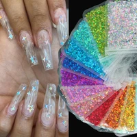 3d holographic nail star sequins glitter colored four pointed stars laser nail glitter sequins nail art decoration accessories
