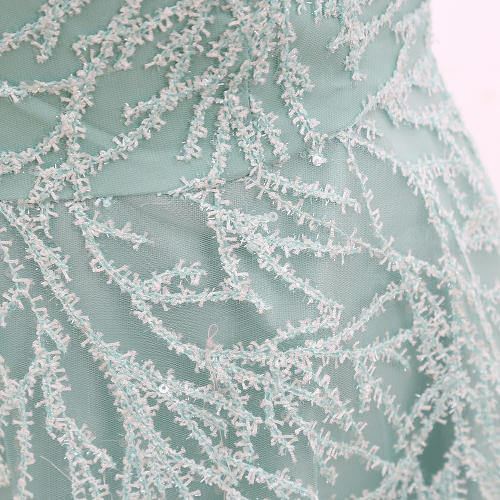 Kisswhite bridal Stock Clean Green Long Prom Dresses off The Shoulder arabic Party Gown 20210222-020