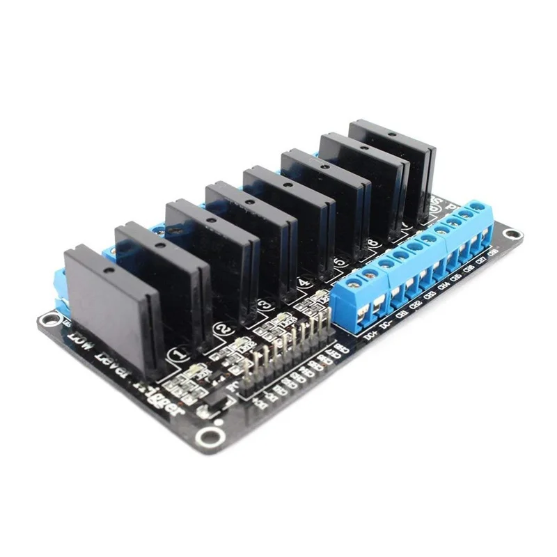 Релейный модуль 5 в 1 2 4 канала SSR AVR G3MB-202P 8 way высокого и низкого уровня 240 А выходная