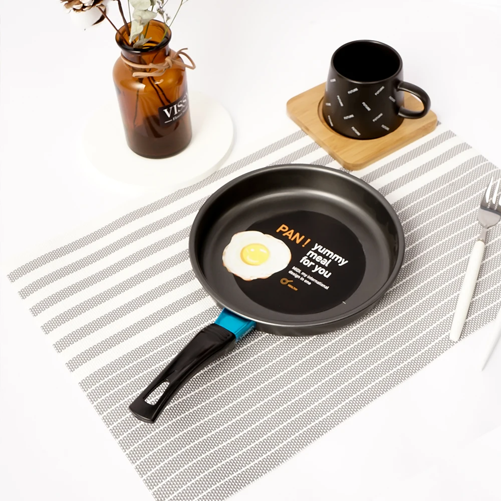 

18cm Portable Mini Frying Non-Stick Pan Breakfast Steak Pancake Egg Pizza Pan Household Kitchen Cooking Cookware Pan