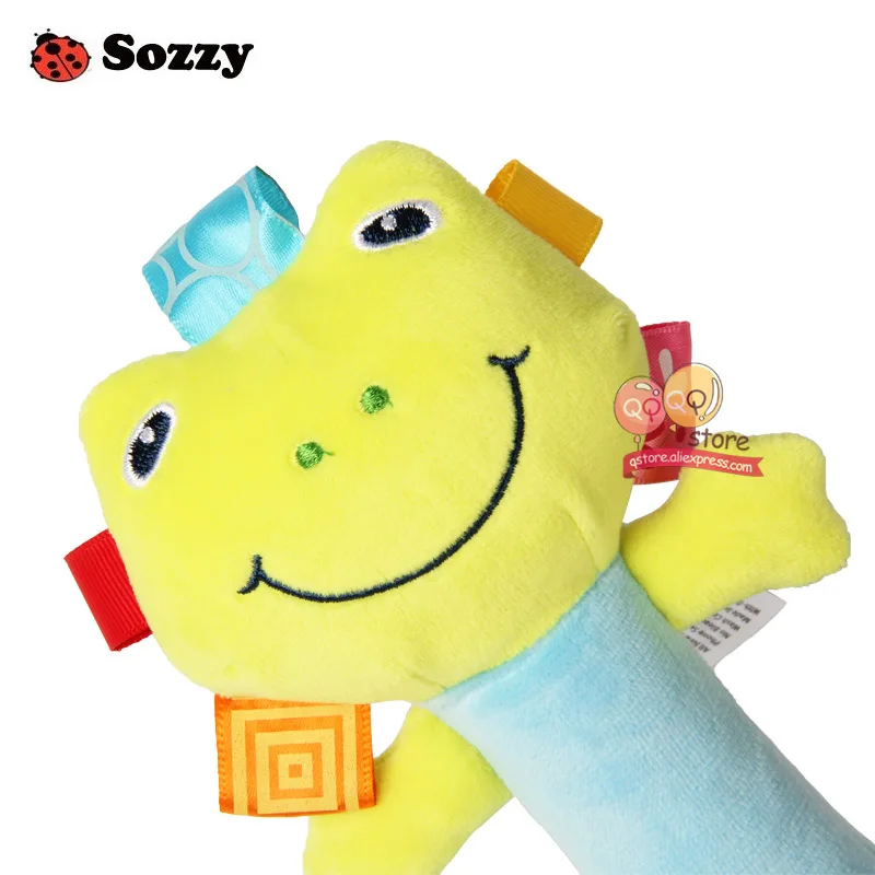 Sozzy милые плюшевые чучело детские погремушки скрипучий палочки игрушки колокольчики для детей новорожденный подарок комфорт 6 стилей слон