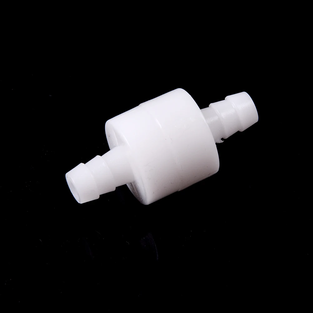 

1PCS 8mm Plastic One Way Inline Check Valve Fuel Gas Liquid Water White Color