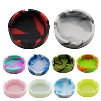 1pcs 10 colors glow in the dark luminous silicone soft ashtray for smoking cigarette cigar