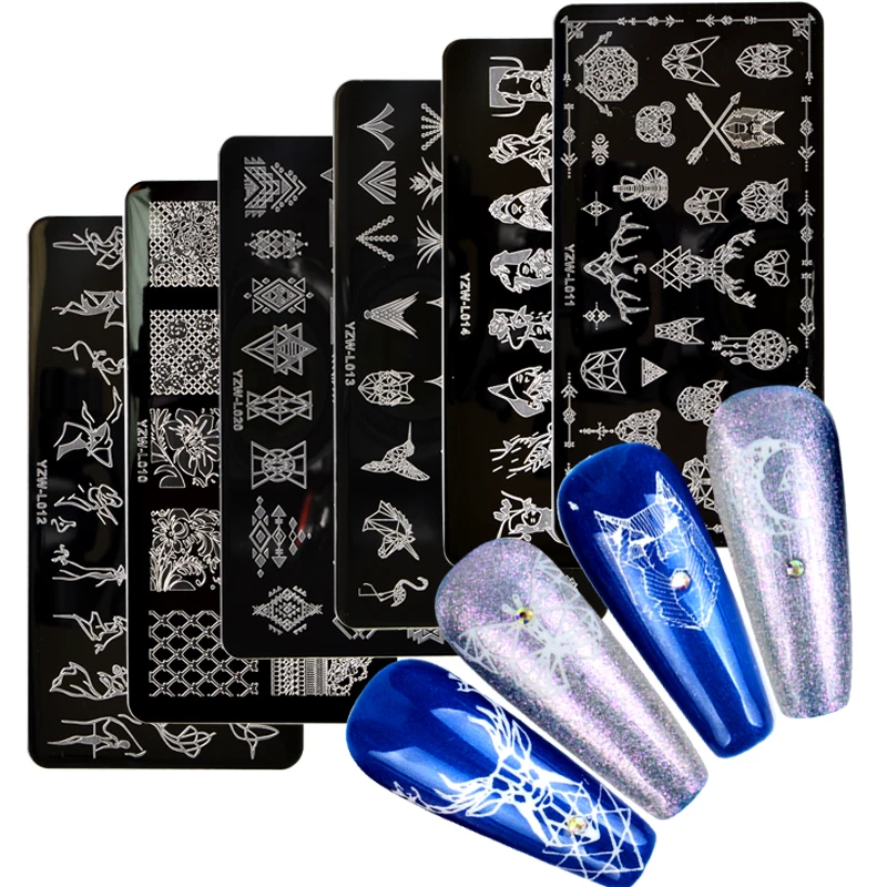 Трафареты для стемпинга 12 х6 см 1 шт. | Красота и здоровье