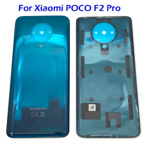 10pcslot back cover housing case for xiaomi mi poco f2 pro rear battery back cover case with glue adhesive sticker and logo free global shipping