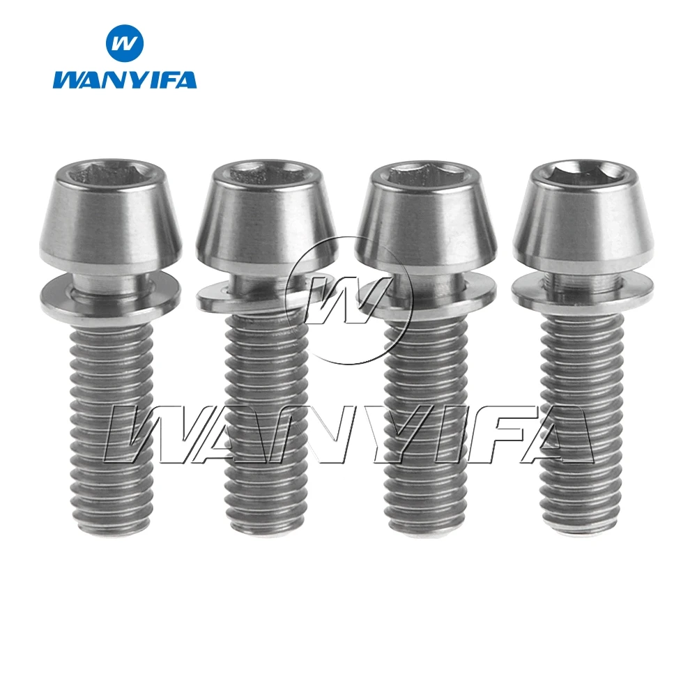 Титановый "Wanyifa" Ti болты с шайбой M6x18mm M6x20mm для велосипеда велосипедный дисковый тормоз