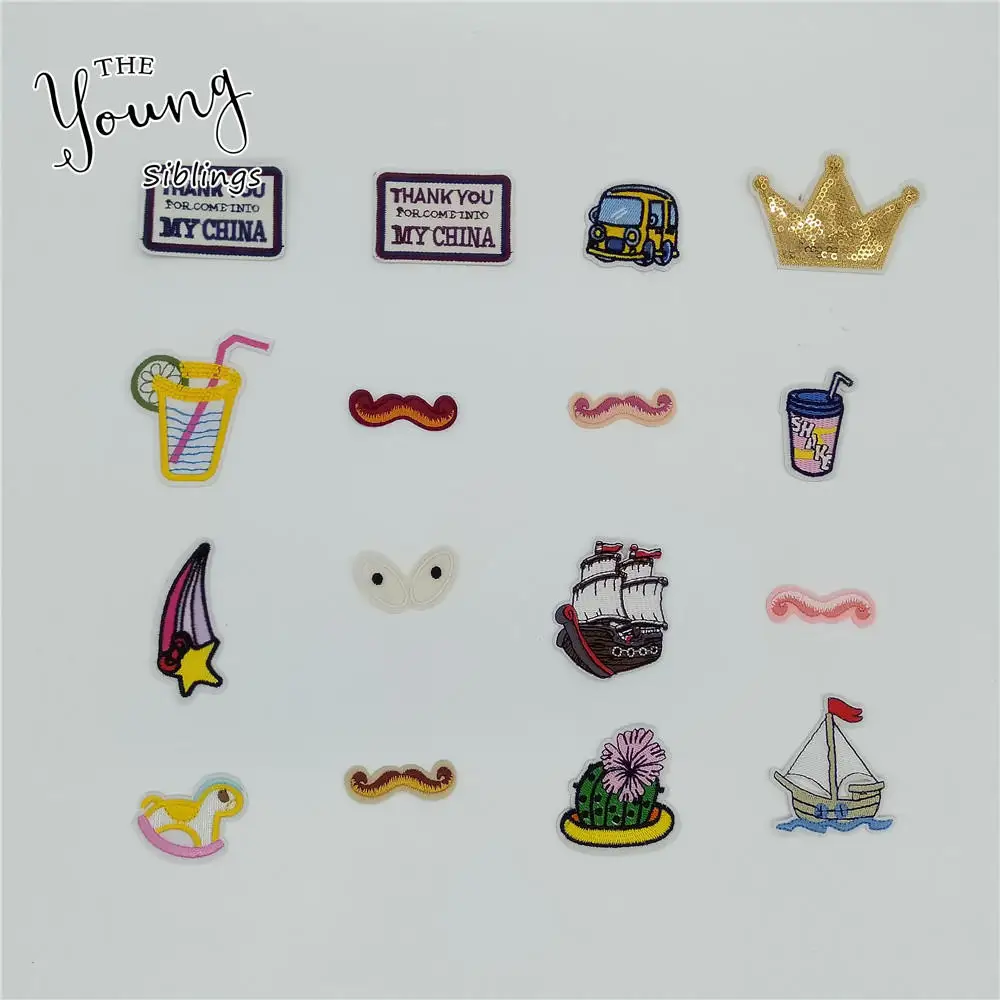 Горячая Распродажа блестки Детские термоплавкие клейкие нашивки значки сделай