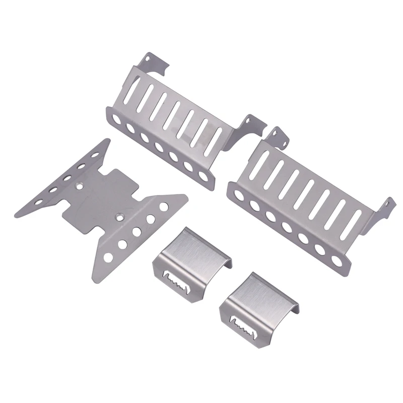 

5Pcs Stainless Steel Axle Protector Chassis Armor Skid Plate for Rc Crawler Axial Scx10 Iii Axi03007 Upgrade Parts