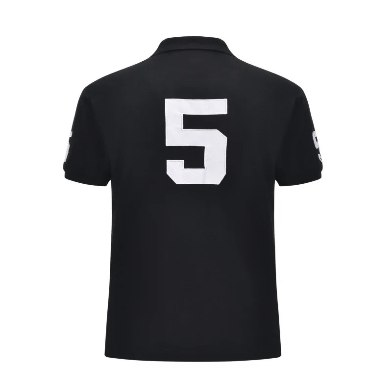 

Large Size S-5XL 2021 Solid Color Men's Polo Big Horse Ralp Shirt High Quality Men's Cotton Short-Sleeved Shirt Summer Shirt