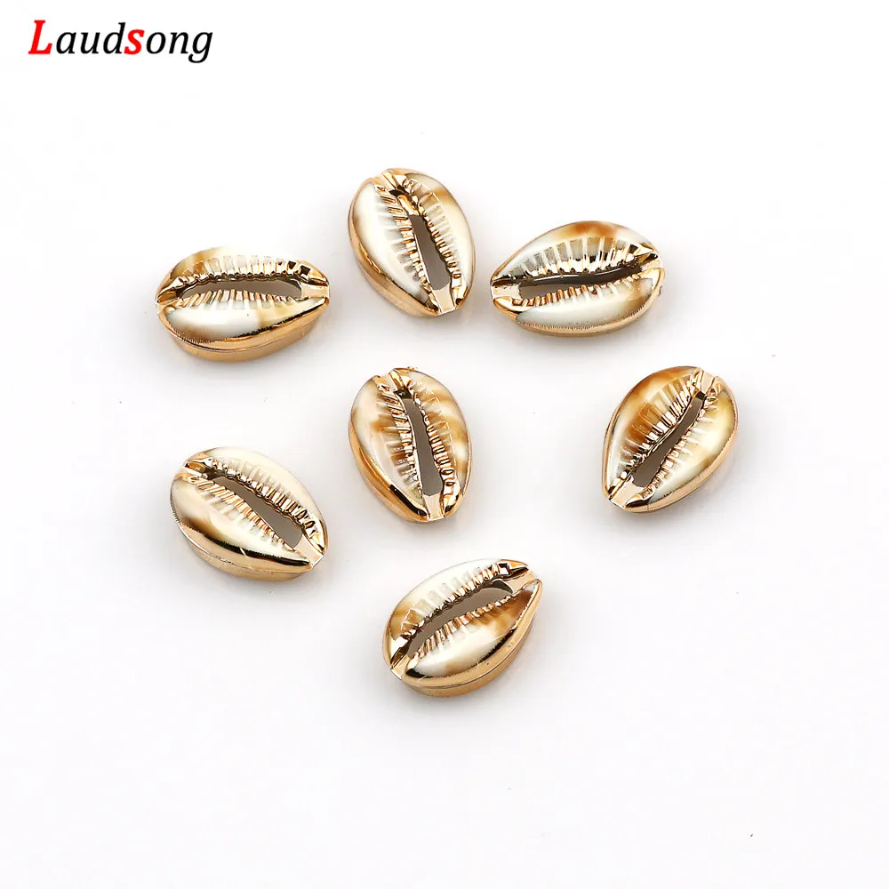 20 шт золотые капельки масла акриловые бусы из ракушек 12x18 мм в виде ракушки