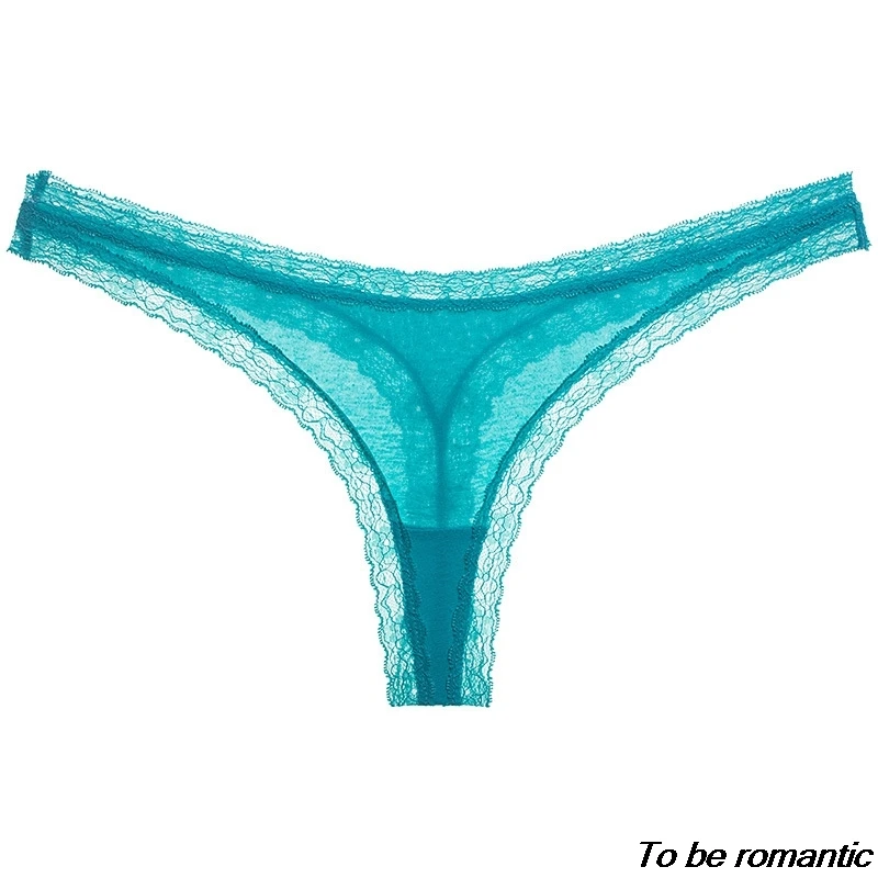 

[3 Pack] Women's Underwear Sexy Lace Cotton Women's Briefs T-Shaped Panties Multi-Color