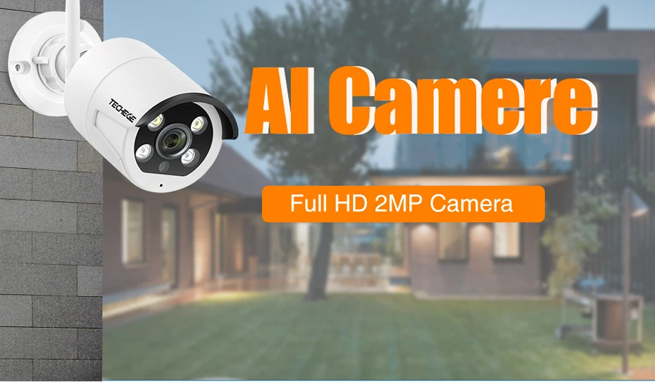 Techege 1080 P WI-FI IP Камера аудио запись на открытом воздухе Водонепроницаемый P2P Ночное видение 2.0MP Беспроводной проводное движение обнаружения приложение пульт дистанционного управления
