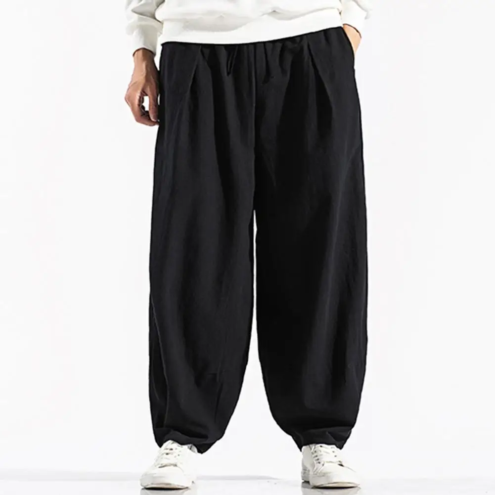 

2021 New Men's Solid Color Harem Pants Harajuku Style Men Loose Ankle-Length Trousers Streetwear Male Casual Pants Plus Size 4XL