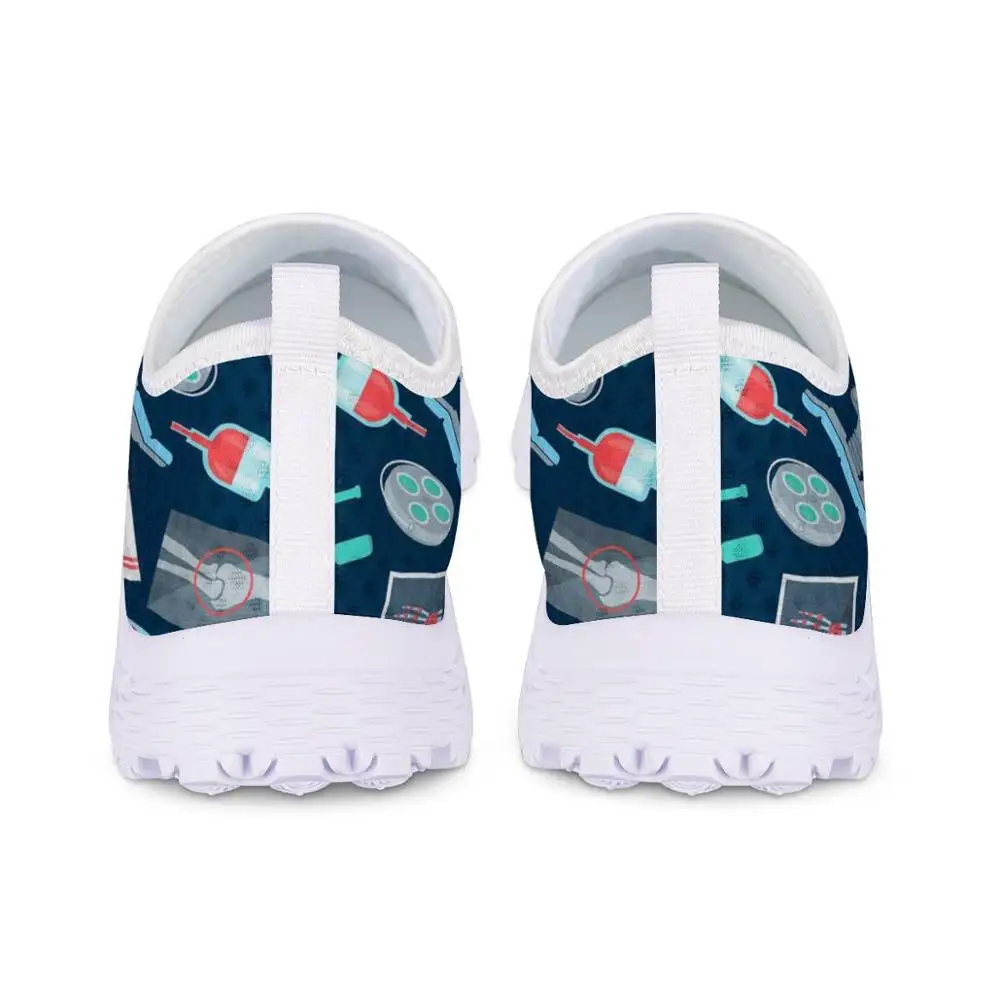 

Doginthehole Women Flats Shoes Nursing Heart Rate Printing Men Casual Footwear Female Surgeon Pattern Nurse Shoe Sneakers