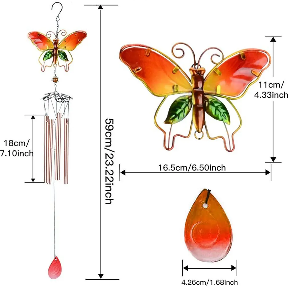 

Home Decoration Wind Chimes Pipe Pendants Handicrafts Glass Painted Ornaments Wind Chimes Pipe Decoration