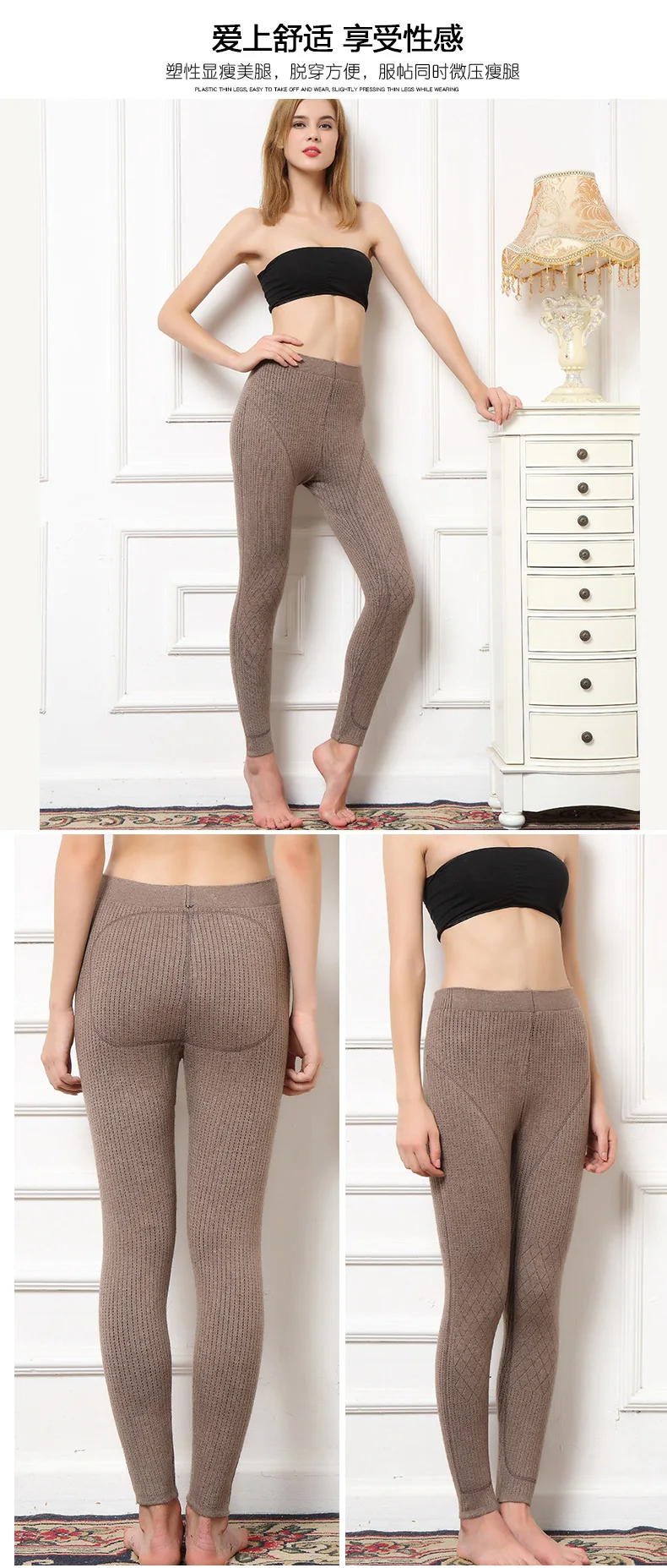 Thicker Pants Women for Heavy Winter Double-Knit Cashmere and Wool Leggings New Long 3Colors Ladies Pant Woman Trousers