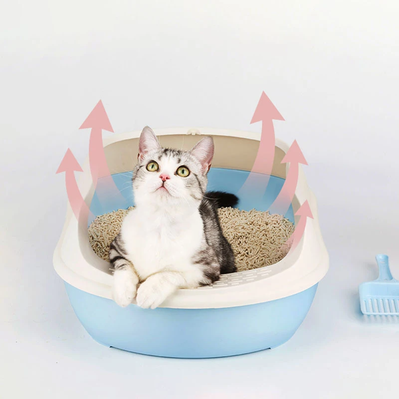 

Pet Toilet Bedpan Anti Splash Cats Litter Box Dog Tray With Scoop Kitten Dog Clean Toilet Home Plastic Box Pet Supplies