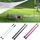 2 шт. телескопические брезентовые палки, портативные легкие Сменные навес, регулируемые алюминиевые стержни для навеста, палатки, тента, рамки