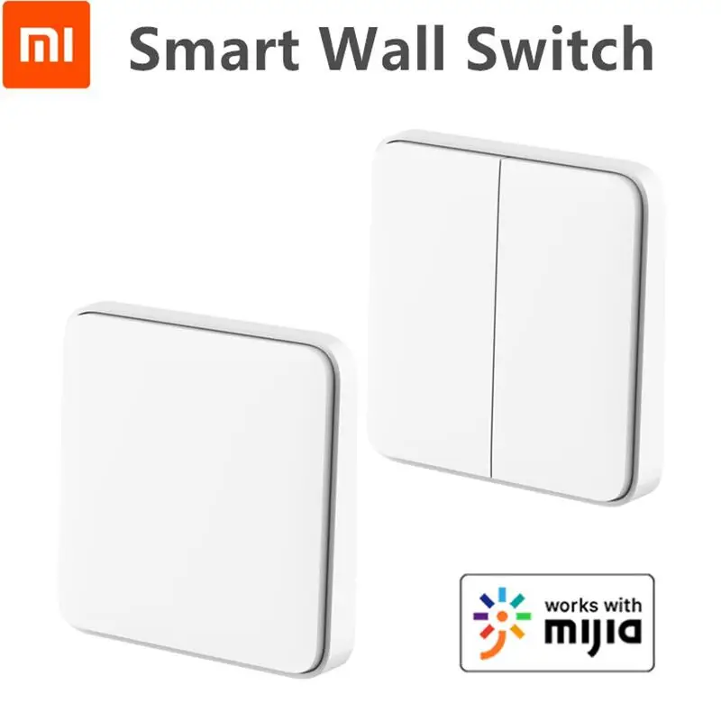 original Xiaomi Mijia Smart Wall Switch Live Line Version Wall Switch OTA Upgrade Smart Linkage Works With Mihome App