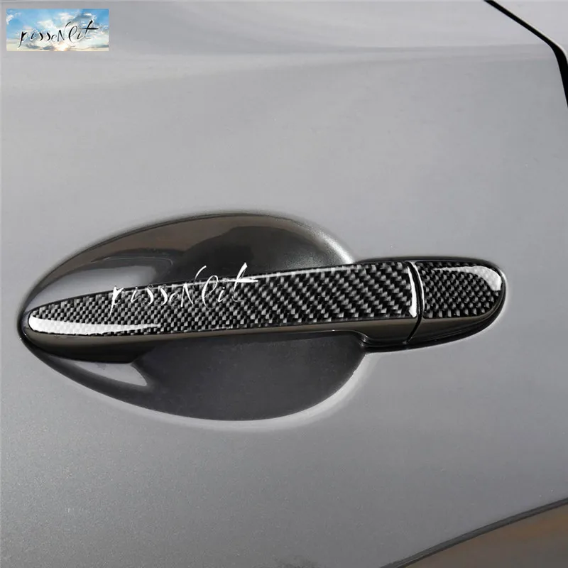 

8x Black Carbon Fiber Door Handle Trim Cover for Mazda CX-5 2017-2018 Car Styling Accessories Stickers