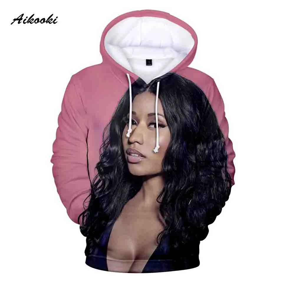 Nicki Minaj 3D печать толстовки Графический Забавный Красивый пуловер Повседневная