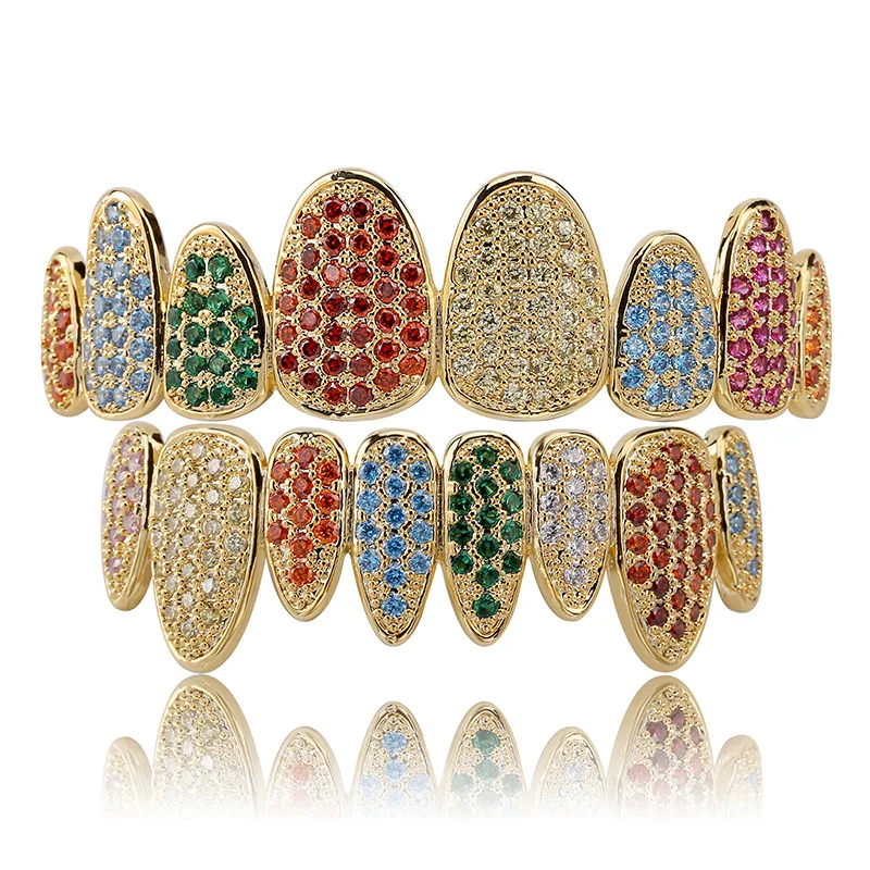 Для мужчин декоративные Зубные коронки в стиле хип хоп с золотыми зубьями