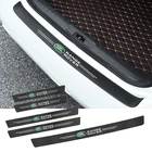4 шт., защитные наклейки на пороги автомобиля, из углеродного волокна