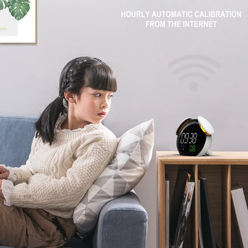 

Weather Forecast Light Lamp Small Alarm Clock Intelligent Induction Colorful Mushroom Lamp Fun Alarm Clock Led Digital Clock