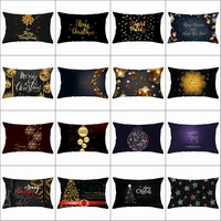 3050 cm merry christmas polyester pillow covers home decor throw pillow case living room sofa waist cushion cover decoration
