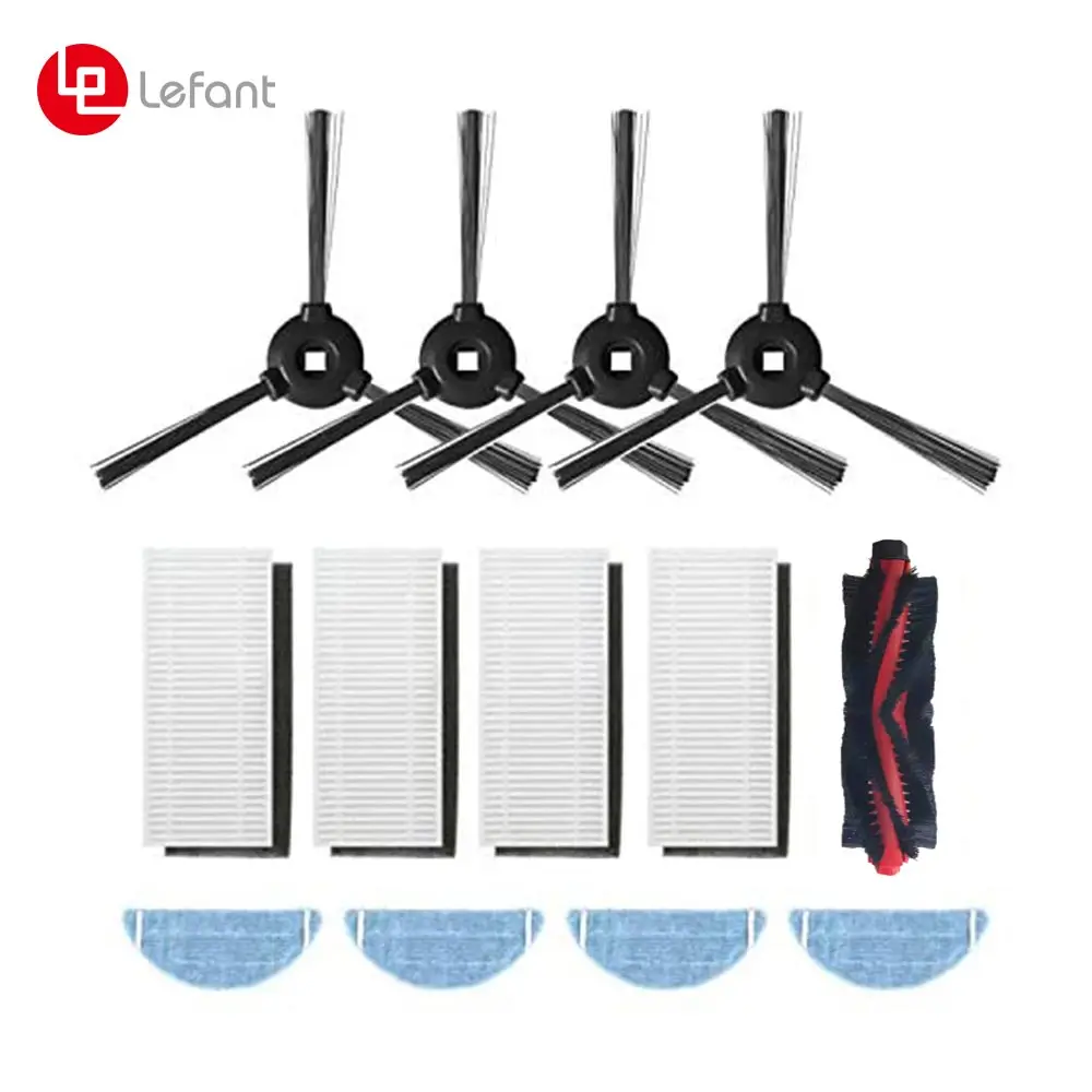 Lefant M501A/T700/U180/M571 Robot Vacuum Cleaner Parts Replacement Accessories for Side And Main Brush/HEPA Filters/Mop Cloth